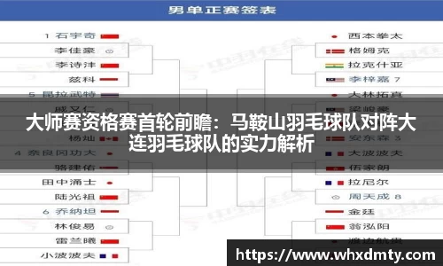 大师赛资格赛首轮前瞻：马鞍山羽毛球队对阵大连羽毛球队的实力解析
